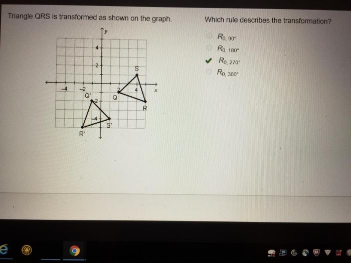 Triangle qrs has the angle measures shown