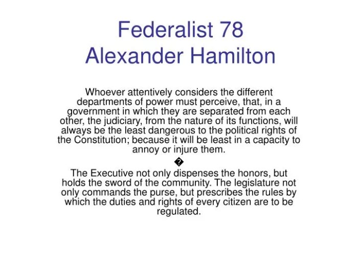 Federalist 78 questions and answers