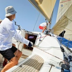 What should a sailboat do when approaching a pwc