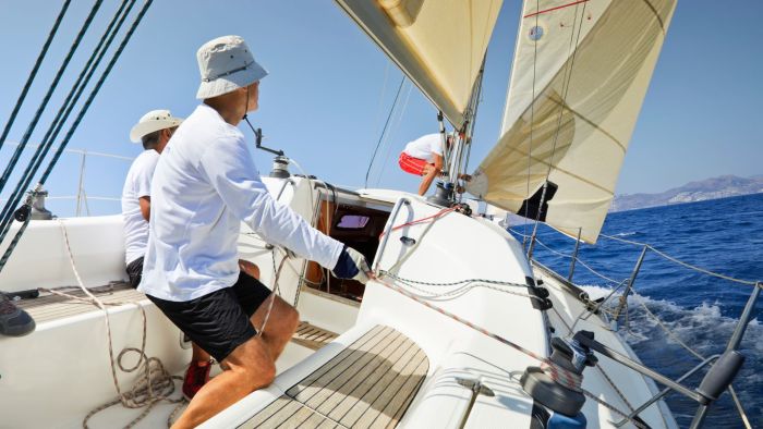 What should a sailboat do when approaching a pwc